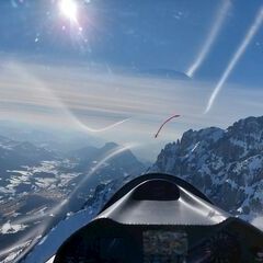 Flugwegposition um 14:39:29: Aufgenommen in der Nähe von Gemeinde Ellmau, Ellmau, Österreich in 2141 Meter